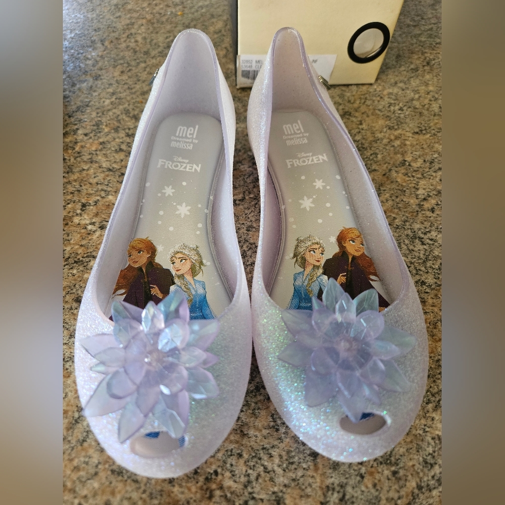 MINI melissa Frozen Kids Glitter Dress Shoes